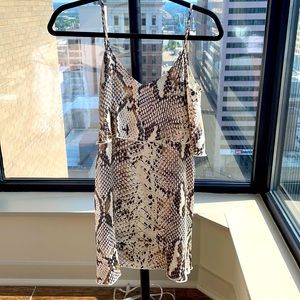Blu Moon Silk Snakeskin Dress - Size 1